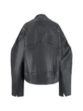 Ottolinger glazed-effect denim zip-up jacket
