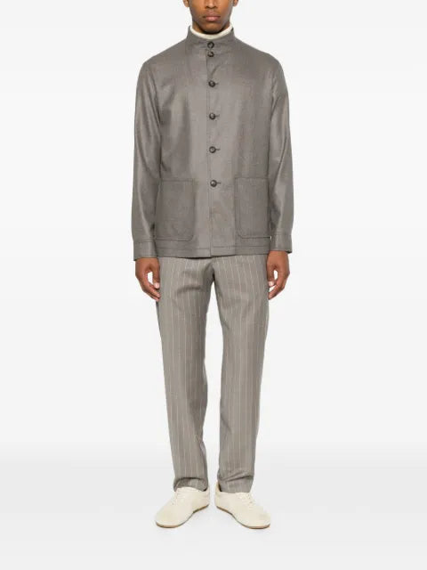 Tagliatore Klein button-up patch-pocket jacket