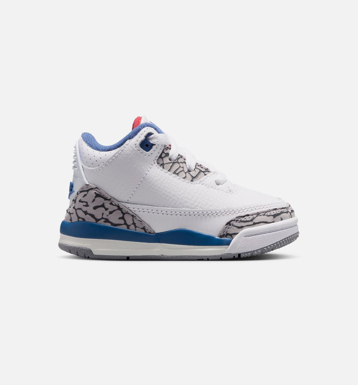 Air Jordan 3 Retro OG True Blue Infant & Toddler Lifestyle Shoes - White/Fire Red/True Blue